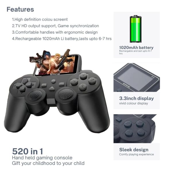 Amisha Gift Gallery Video Games for Kids 500 in 1 Controller...