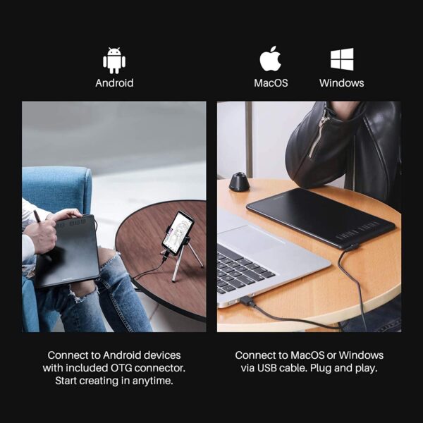 HUION Inspiroy H640P 6*4 inch Graphics Drawing Tablet with B...