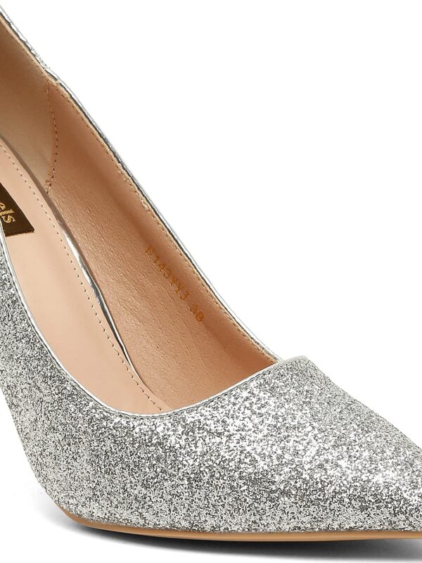 Flat n Heels Womens Silver Pumps FnH H143-SIL