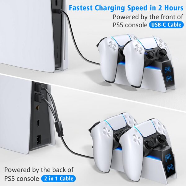 OIVO PS5 Charging Station, 2H Fast PS5 Controller Charger fo...