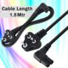 Storite 1.5 Meter 2 Pin 90 Degree Power Cord Cable 18AWG for...