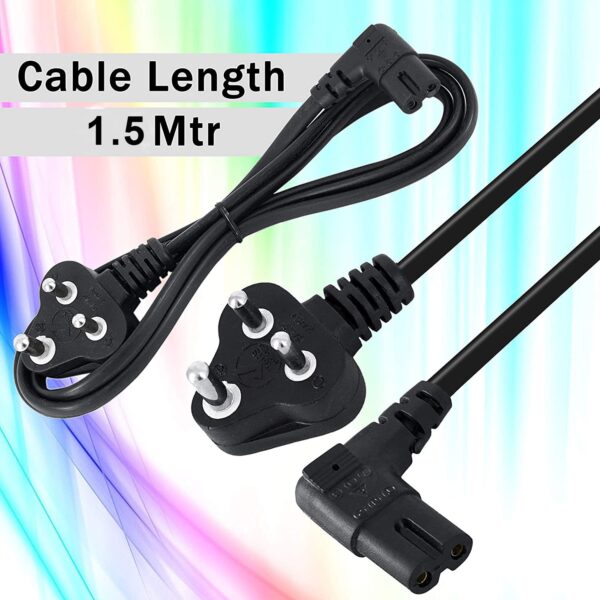 Storite 1.5 Meter 2 Pin 90 Degree Power Cord Cable 18AWG for...