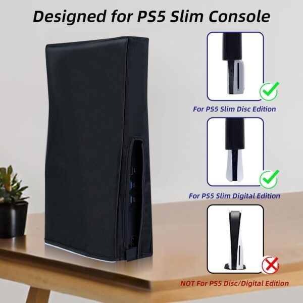 PSS Dust Cover for PS5 Slim Console, Precision Cut Protectiv...