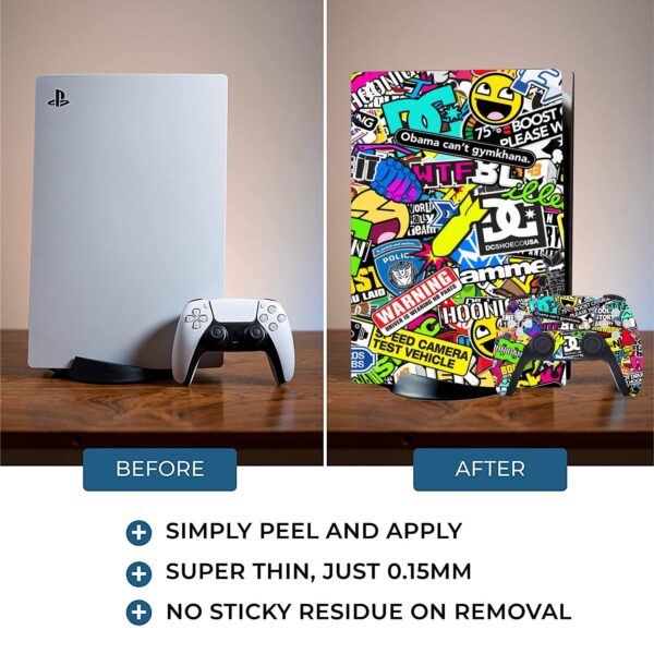 Skin Poster PS5 Skin Protective Wrap Cover Vinyl Sticker Dec...