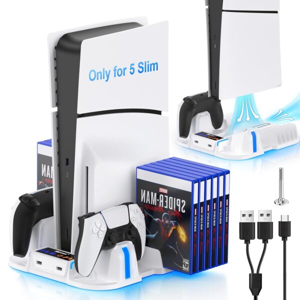 Nepagz PS 5 Slim Cooling Stand with Controller Charging Stat...
