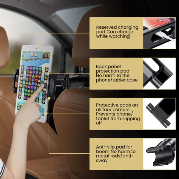 Homeaura® Tablet Holder in Car | Car Back Seat Screen Displa...