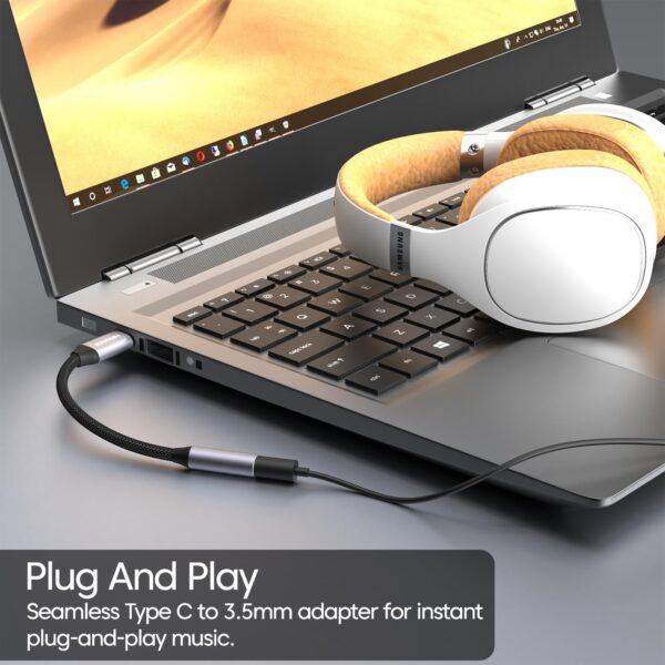 Sounce Type C to 3.5mm Portable Audio Aux Adapter, Connector...