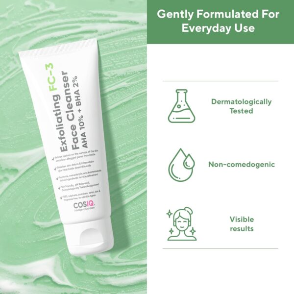 Cos-IQ Exfoliating Face Wash for Oily & Dry Skin | 2% Salicy...