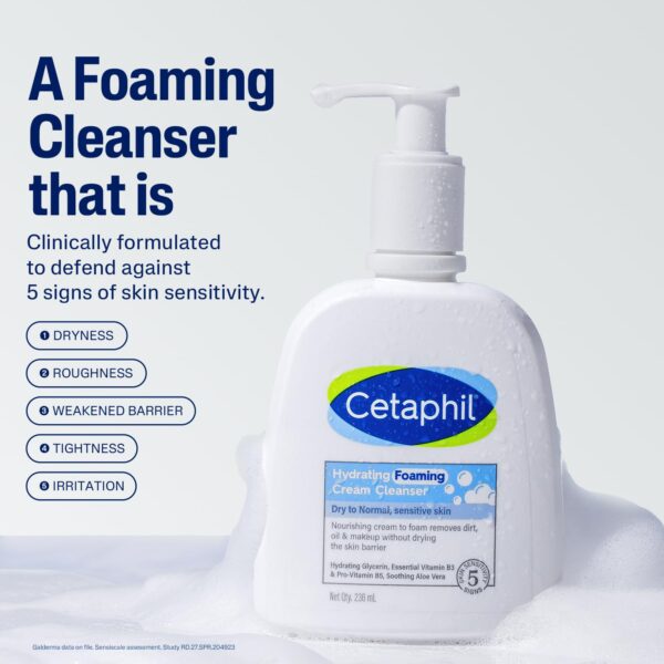Cetaphil Hydrating Foaming Face Wash for Men and Women | Pol...