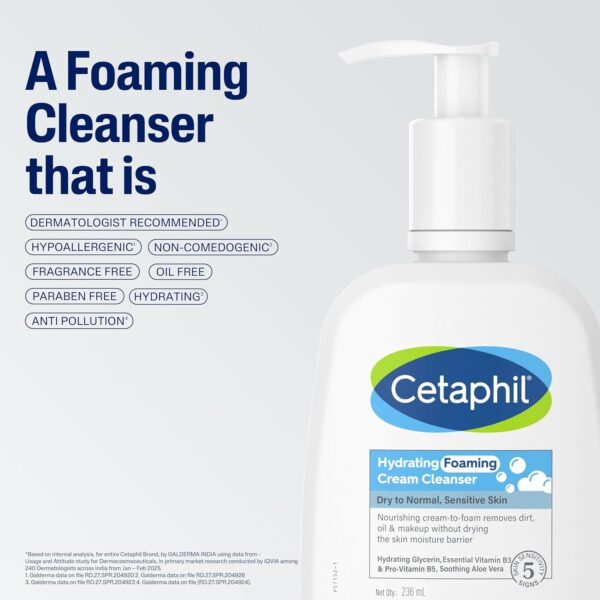 Cetaphil Hydrating Foaming Face Wash for Men and Women | Pol...