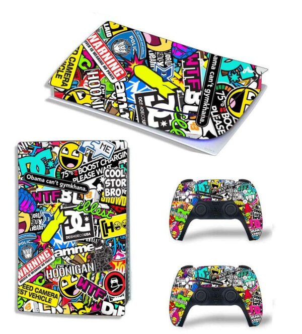 Skin Poster PS5 Skin Protective Wrap Cover Vinyl Sticker Dec...