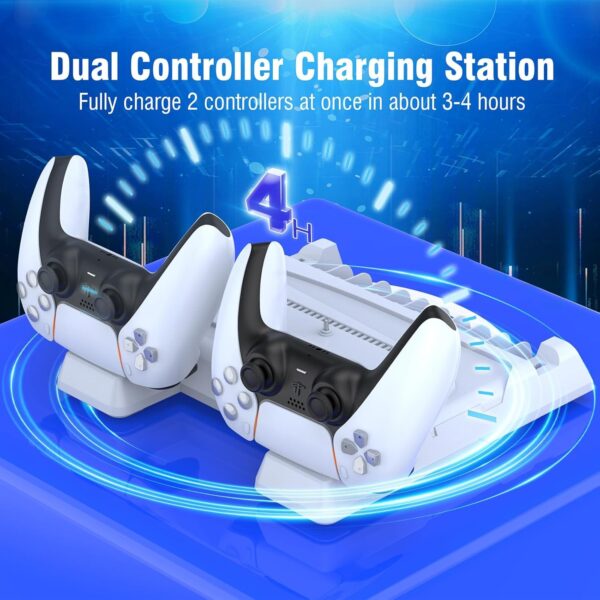 New World Cooling Stand for PS5 /PS5 Slim Console,Controller...