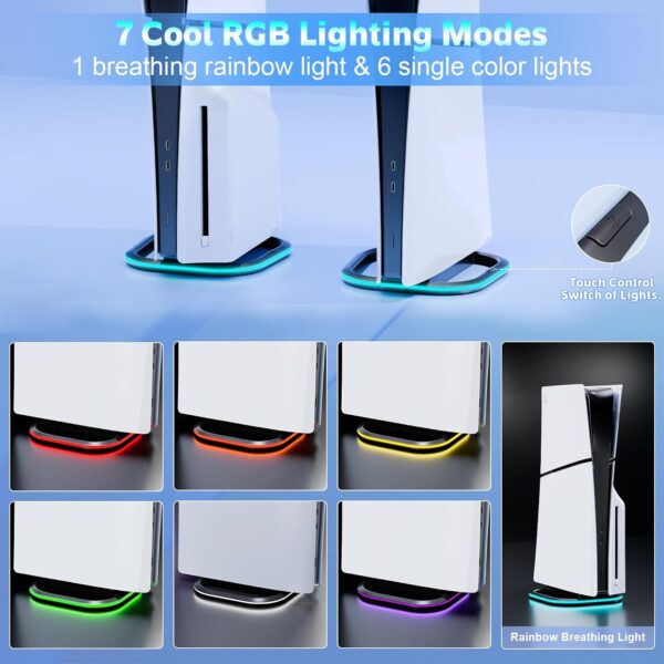 Vertical Stand for PS5/PS5 Slim and PS5 Pro Console Disc and...