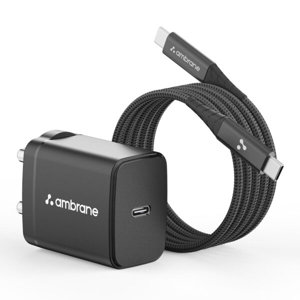 Ambrane 25W Mobile Charger Adapter Charging Cable | Fast Cha...