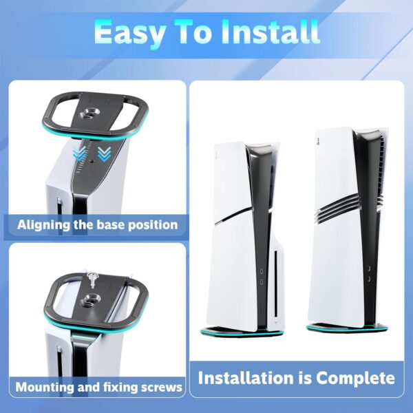 Vertical Stand for PS5/PS5 Slim and PS5 Pro Console Disc and...