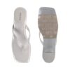 Mochi Women's Faux Leather Square Toe Block Heel Thong Fashi...