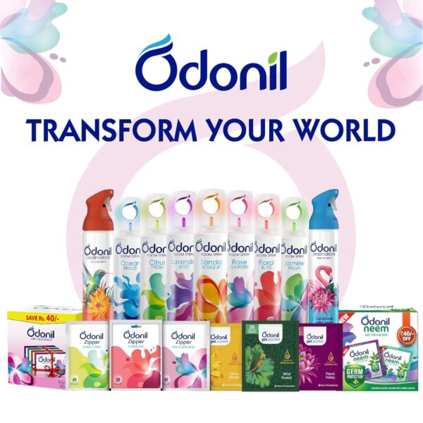 Odonil Bathroom Air Freshener Blocks Mixed Fragrances - 192g...