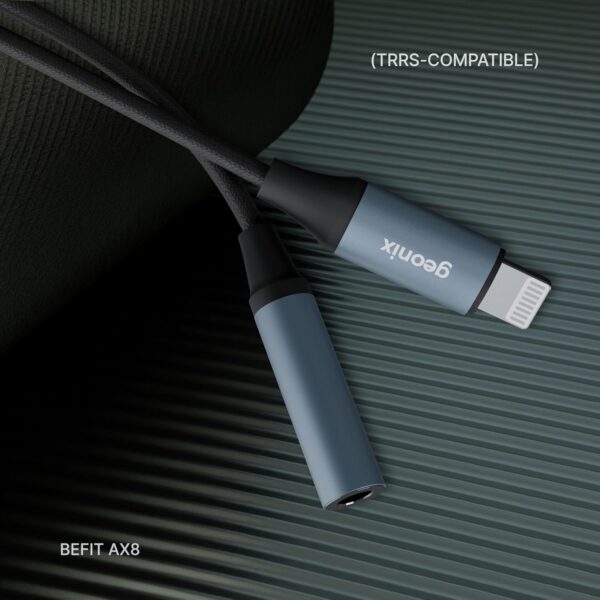 Geonix Befit AX8 Lightning to 3.5mm Female AUX Audio Convert...