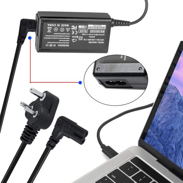 Storite 1.5 Meter 2 Pin 90 Degree Power Cord Cable 18AWG for...