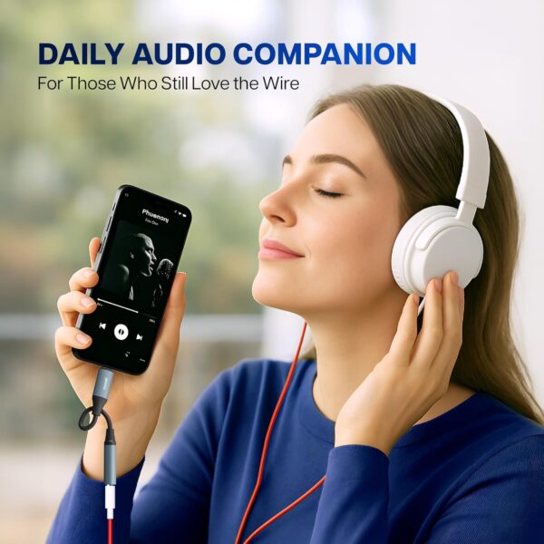 Geonix Befit AX8 Lightning to 3.5mm Female AUX Audio Convert...