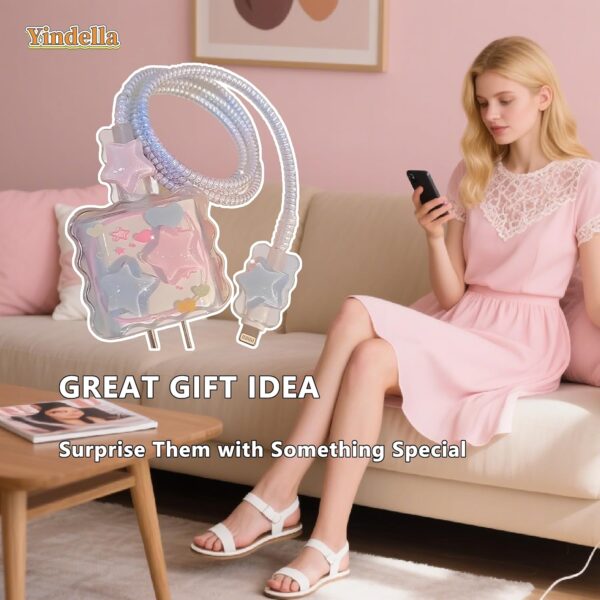 Yindella Cute Cartoon Charging Adapter and Cable Set – 18W/2...