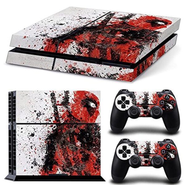 Elton Deadpool Red & White Theme 3M Skin Decal Sticker For P...