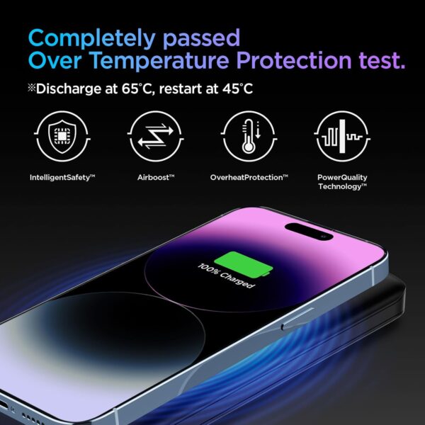 Spigen Power Bank 10000mAh Fast Charging, 3 in 1 Wireless Po...