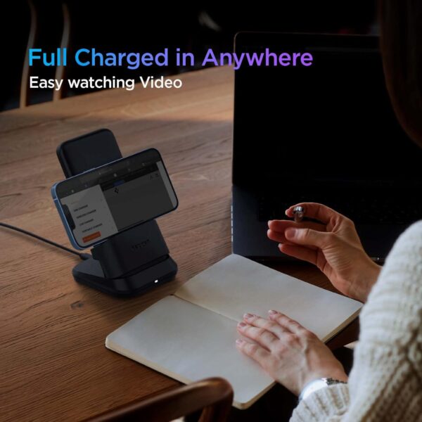 Spigen Power Bank 10000mAh Fast Charging, 3 in 1 Wireless Po...