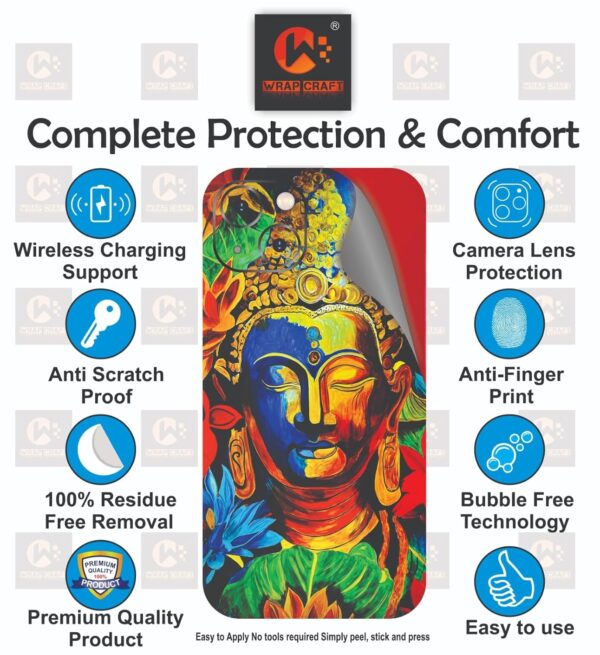 1760939083_71DBh1i90PL._SL1500_.jpg WRAP CRAFT Mobile Skin Sticker Compatible with Apple iPhone ...