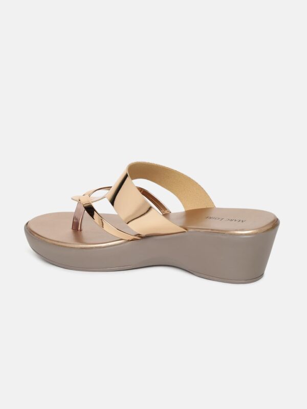 Marc Loire Women Round Toe Wedge Heel Sandal for Casual Wear