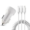 DUDAO R7 Quick Car Charger 3A with 3-in-1 Stretchable Cable ...