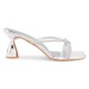 JM LOOKS Women's Square Open Toe Rhinestone Spool Heels Sand...