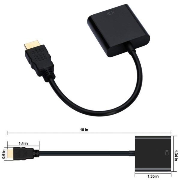 BigPlayer Quality HDMI to VGA Adapter Cable – 1080P High-Def...