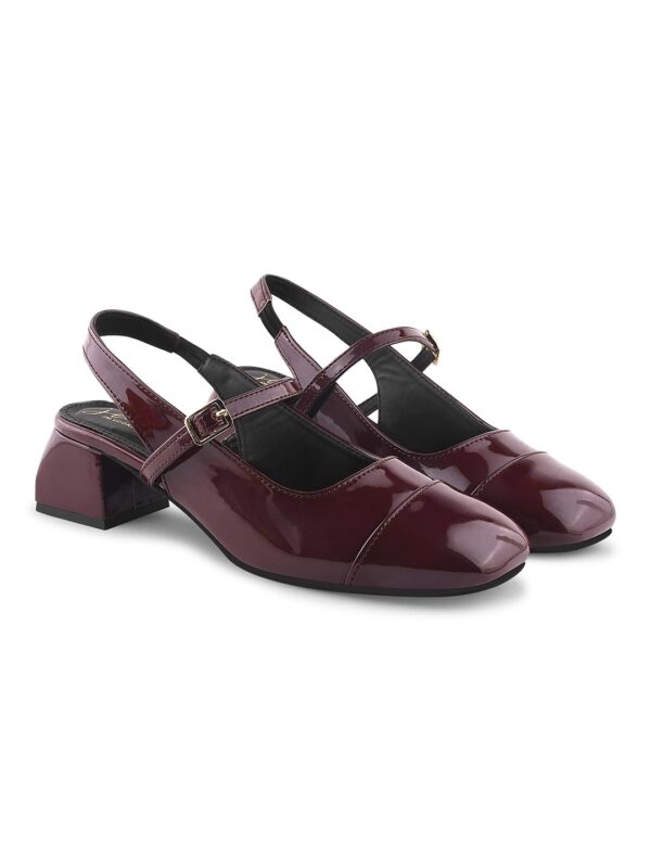 JM LOOKS Women’s Square Toe Block Heel Mules with Adjustable...