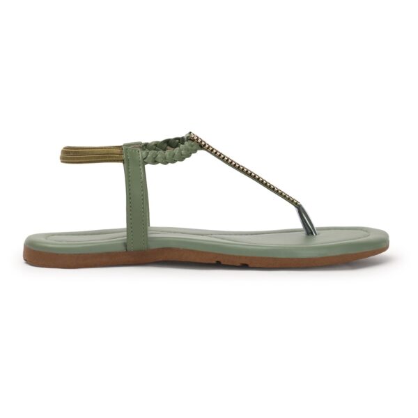 Naitik Women's Synthetic Kolhapuri Stylish Casual T-Strap Fl...