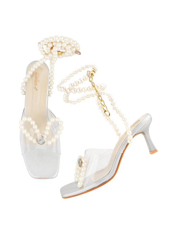 SilverArrow Women's Aromo Stiletto Heel Pearls Design | Ethn...