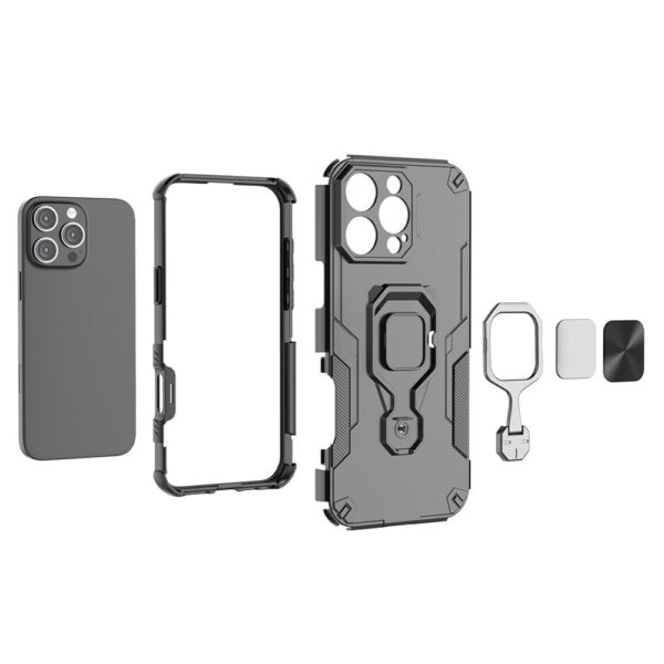 Amazon Brand-Solimo Armor Defender Case | Rotating Ring Hold...