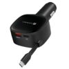 Portronics Car Power Retracto 84W 3 in 1 Car Charger, 80 cm ...