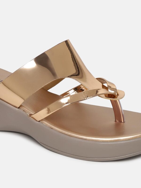 Marc Loire Women Round Toe Wedge Heel Sandal for Casual Wear