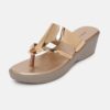 Marc Loire Women Round Toe Wedge Heel Sandal for Casual Wear
