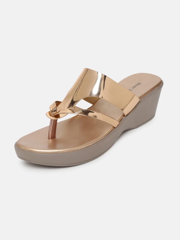 Marc Loire Women Round Toe Wedge Heel Sandal for Casual Wear