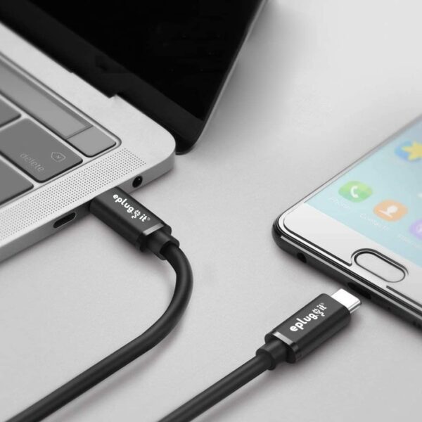 Eplugit Type C to type C 5A (100W) Data Sync & Fast Charging...