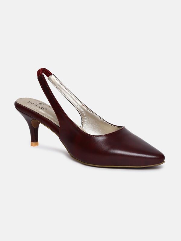 Marc Loire Women Slip on Kitten Heel Pumps for Office Wear