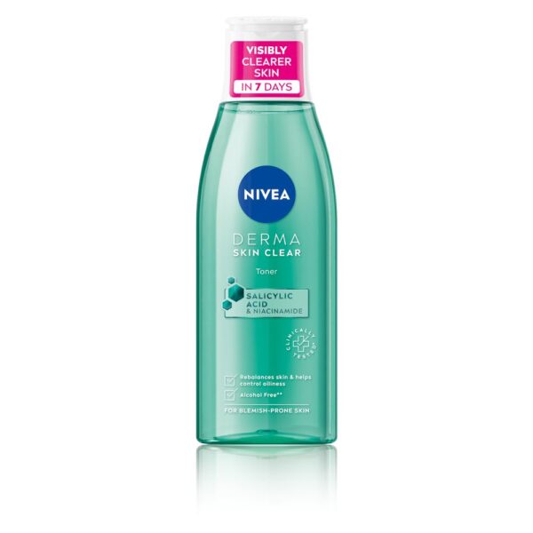 NIVEA Derma Skin Clear Toner (200ml), Cleansing and Hydratin...