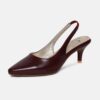 Marc Loire Women Slip on Kitten Heel Pumps for Office Wear