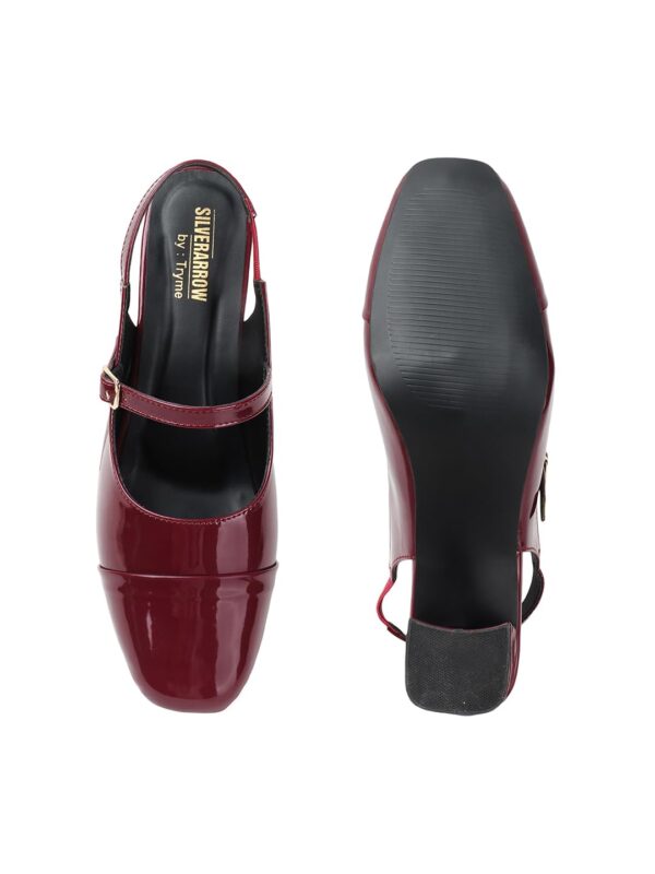 SilverArrow Women's Aurelia Block Heel Color Tone Design | F...