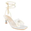 SilverArrow Women's Aromo Stiletto Heel Pearls Design | Ethn...