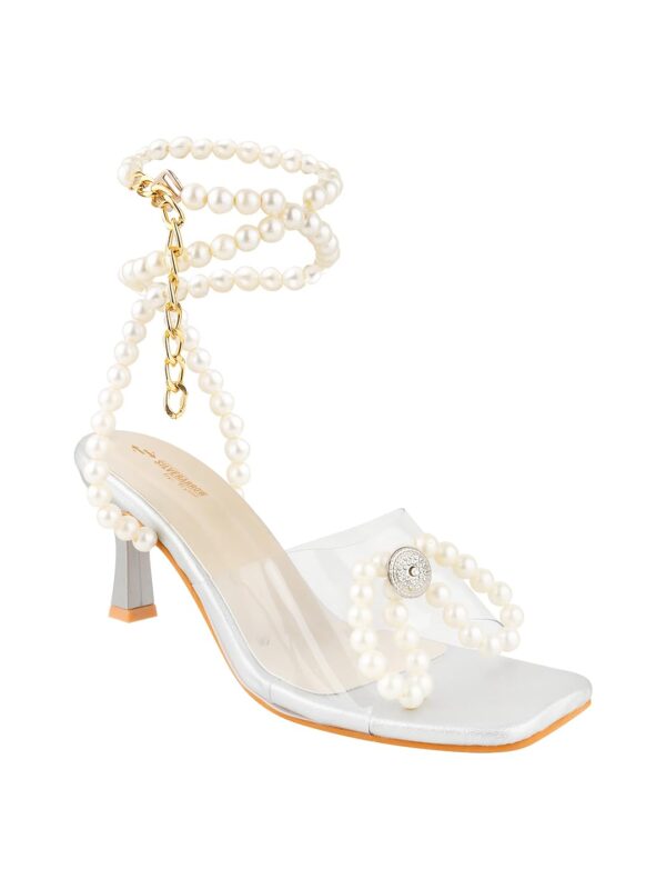 SilverArrow Women's Aromo Stiletto Heel Pearls Design | Ethn...