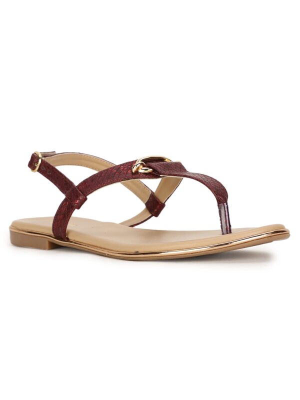 Bata Women's Flat OVAL TRIM Sandals