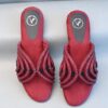 Sana. K Women's Open Toe Suede Ruby Red Open Toe Heel Sandal...
